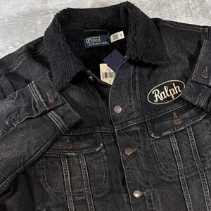Polo Ralph Lauren Organic Cotton Sherpa Lined Denim Jacket | Black | Large